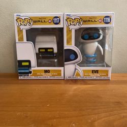 Eve&Mo From WALL·E Funko Pops 
