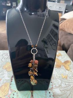 Silver 925 Chain Necklace with variety of Quartz