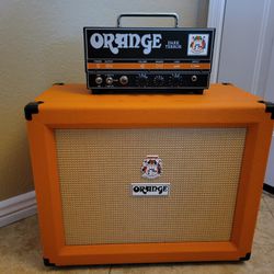 Orange Dark Terror Guitar Amplifier & Orange PPC112 Amp Cabinet 