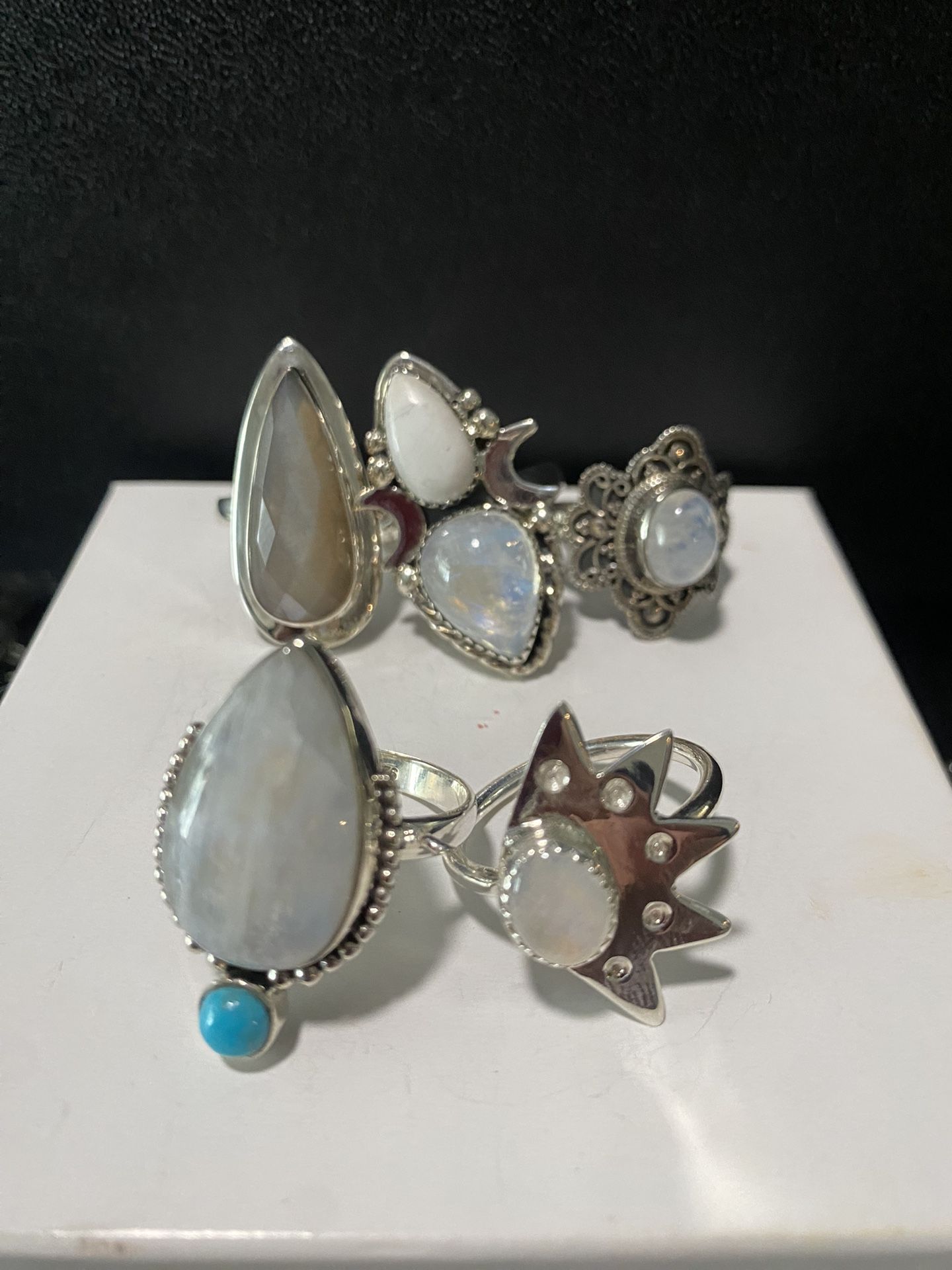 Sterling Silver Moonstone Rings