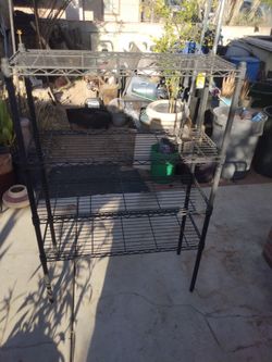 Wired metal shelves