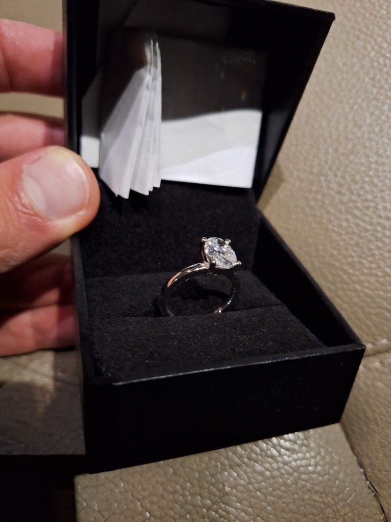 2 Carat Lab Grown Diamond White Gold Ring 
