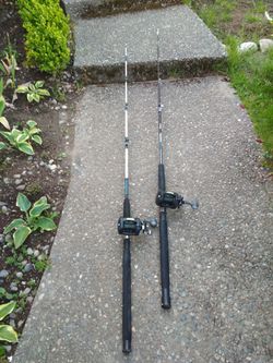 Tidewater Shakespeare tw 30L reels with fishing rods for Sale in