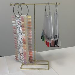 Nail Polish Swatch Display Stand – Gold