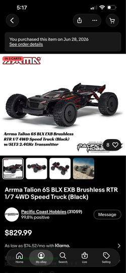 Arrma Talion 6S BLX EXB - Brand New