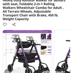 Rolling walker / Wheelchair - New In Box