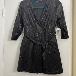 Black Sequin Dress