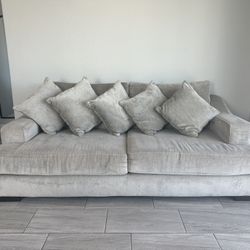 Couch And Oversized Chair with Ottoman N Pillows 