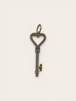 1" Gold key pendant #33355