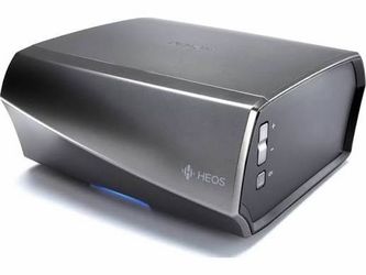 HEOS Amplifier HS2 2 Ch. 100W Amplifier Powered by HEOS™- Black and Gunmetal