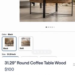 Round Coffee Wood Table