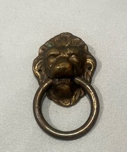 Vintage brass lion head door knock