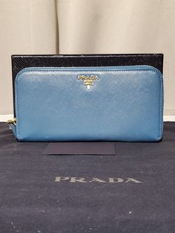 Authentic Prada Saffiano Top Zip Wallet