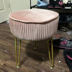 Pink vanity stool 