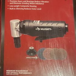 Husky 1/4 Angle Grinder With Accessories Air