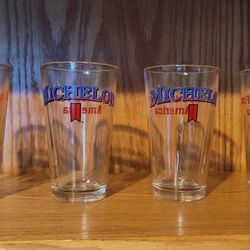 Michelob America Beer Glasses – Set of 4 – Vintage Barware – $25 OBO