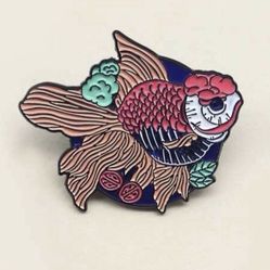 New In Package- Enamel Fancy Cartoon Goldfish Fish Animal Pin Brooch Men’s Women’s Jewelry 