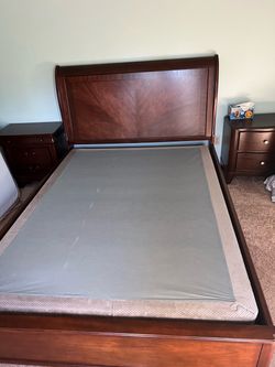 （Can be purchased separately )Queen Bed Frame + 2 Nightstands | Bundle Deal $200