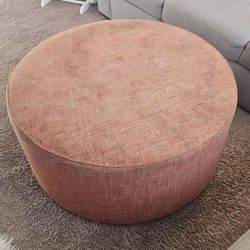 Almanza Round Oversized Accent Ottoman (Read the info first)