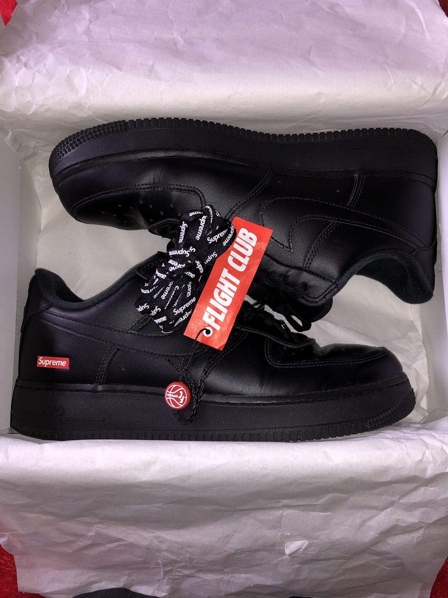 Black Supreme Air Force 1s