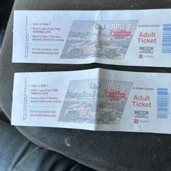 Nascar Cup Series Sonoma Raceway June 9  Two Adult Tickets General Admission Seating
