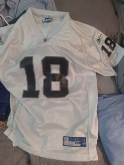 Moss jersey Reebok NFL #18 White Football Jersey XL