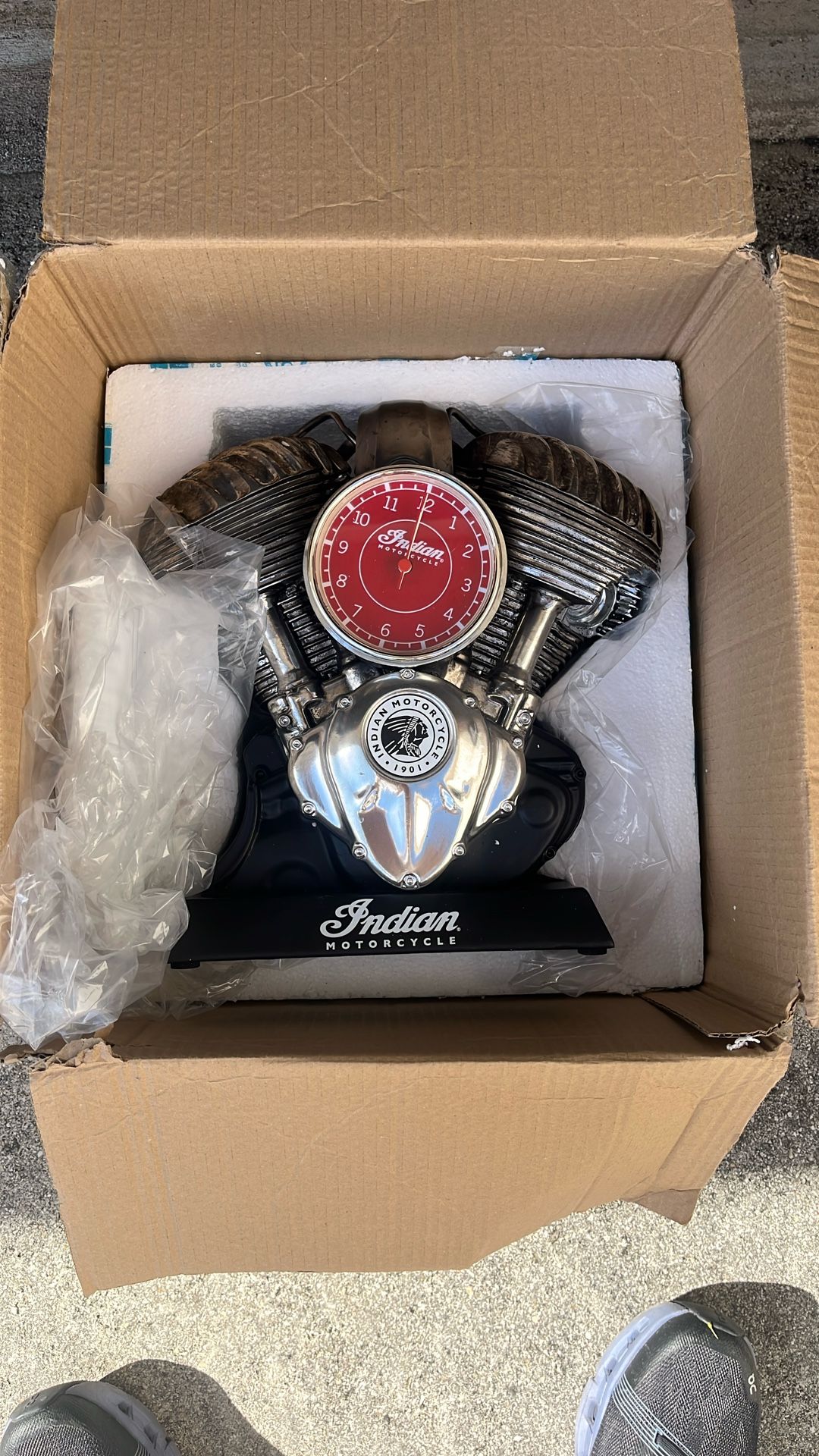 Indian V Motor Clock Brand New