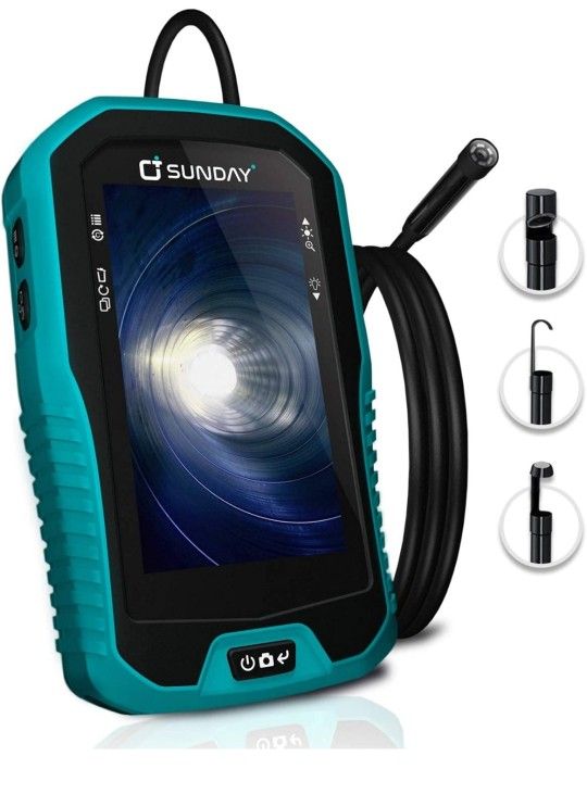 SUNDAY 1080p Inspection Camera with 7.9mm Dual Lens Waterproof Flexible Pipe