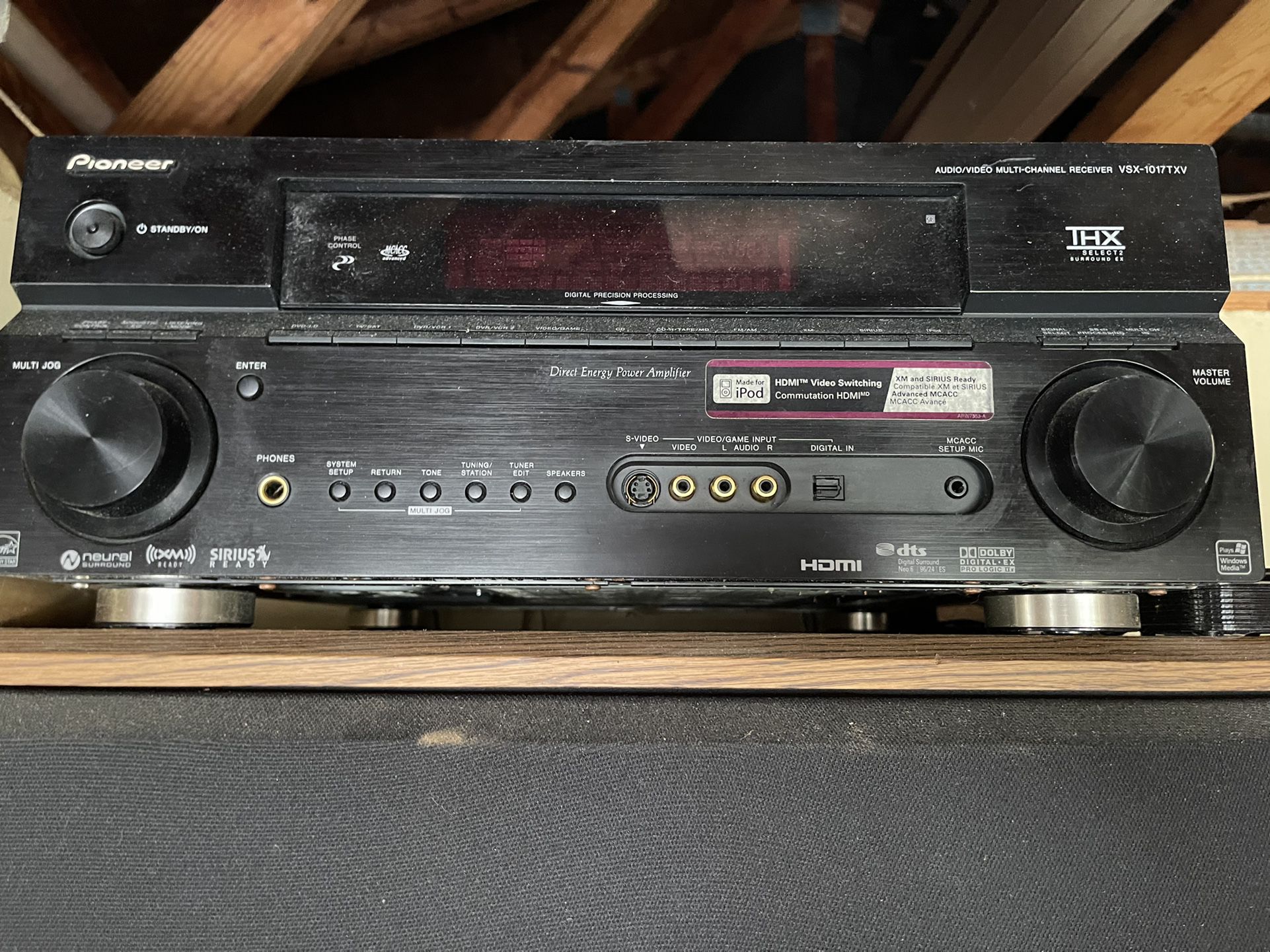 Pioneer receiver with two speakers and Bluetooth
