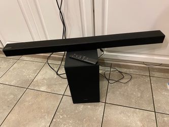 The Samsung HW-MM45C/ZA is a 2.1-channel home theater soundbar system with a total power output of 320 watts