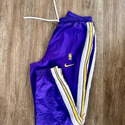 Nike Lakers Courtside Windbreaker & Woven Pants Set Purple Gold NBA Men Size L