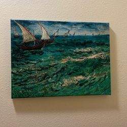 Stormy Sea Decorational Canvas 16in X 12in
