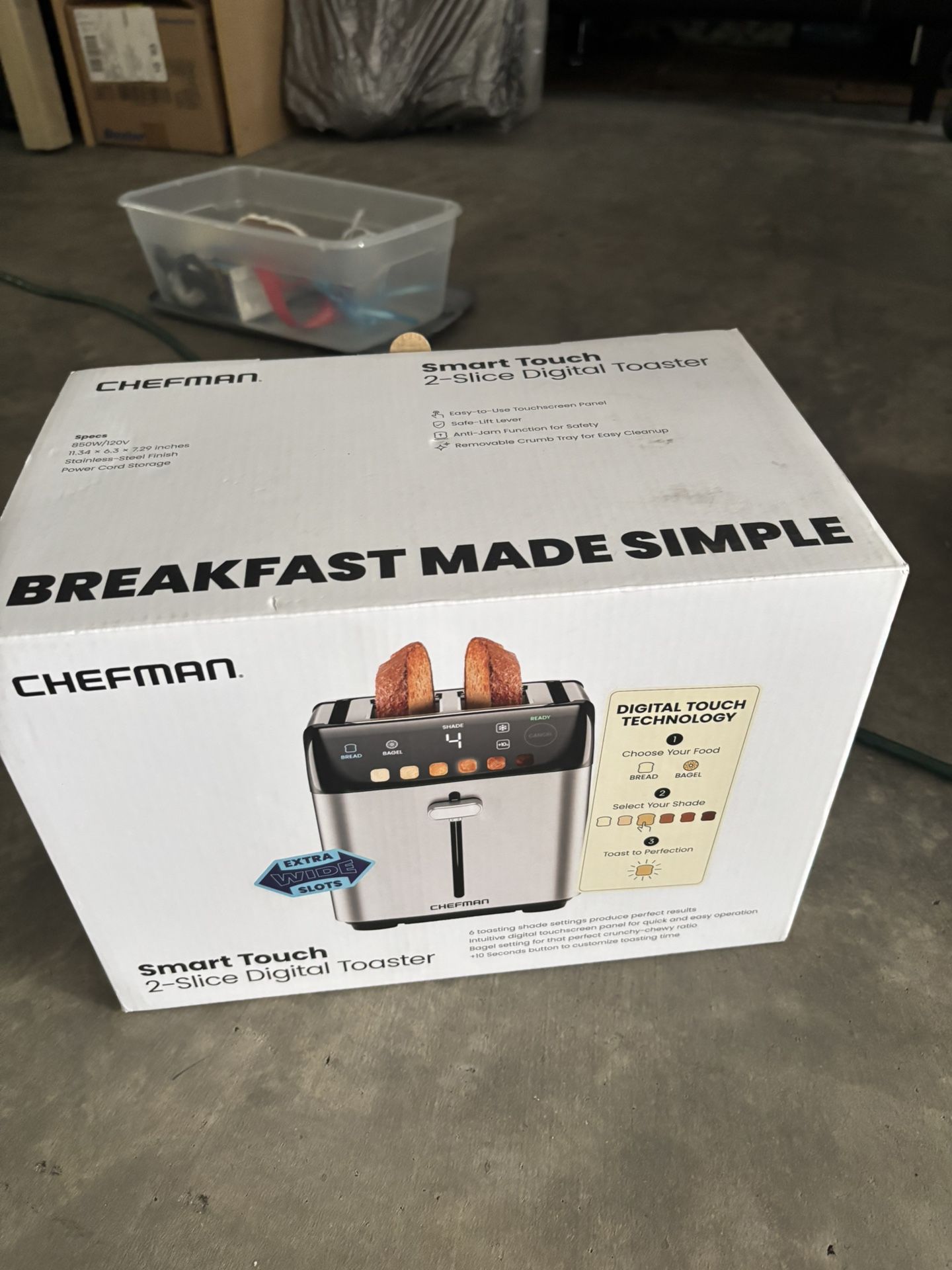 Chefman Smart Touch 2-Slice Digital Toaster - BRAND NEW