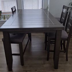 Counter Height Dining Table 6 Seater