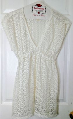 Swim White Crochet Cover-Up