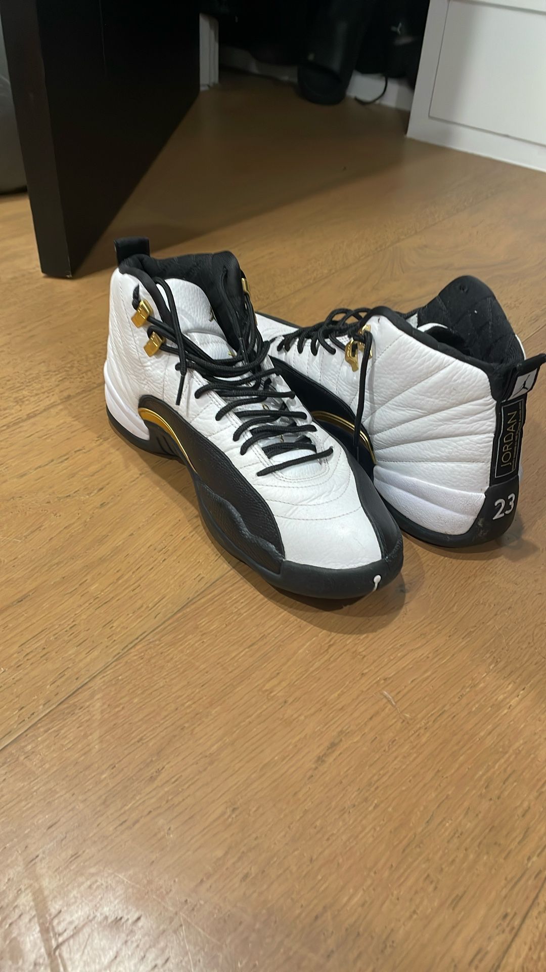 Jordan 12 Royal Taxi Black And Gold