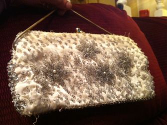 Beaded sequin clutch