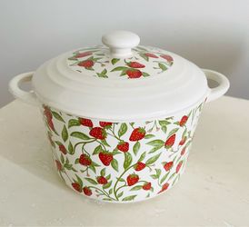 New Mini Casserole Dish w Lid Oven Safe Up To 450F Rustic Farmhouse 0.8 qt