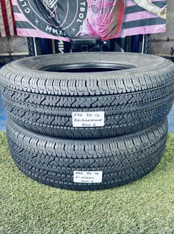 ✅ 2 SAME AS NEW USED TIRES LT245/75R16 BRIDGESTONE V-SSTEEL 10PR LOAD E 245 75 16