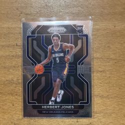 2022 PRIZM HERBERT JONES ROOKIE CARD 