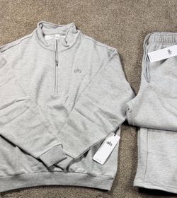 grey mens Alo set