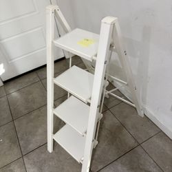 4-step Ladder Metal White New