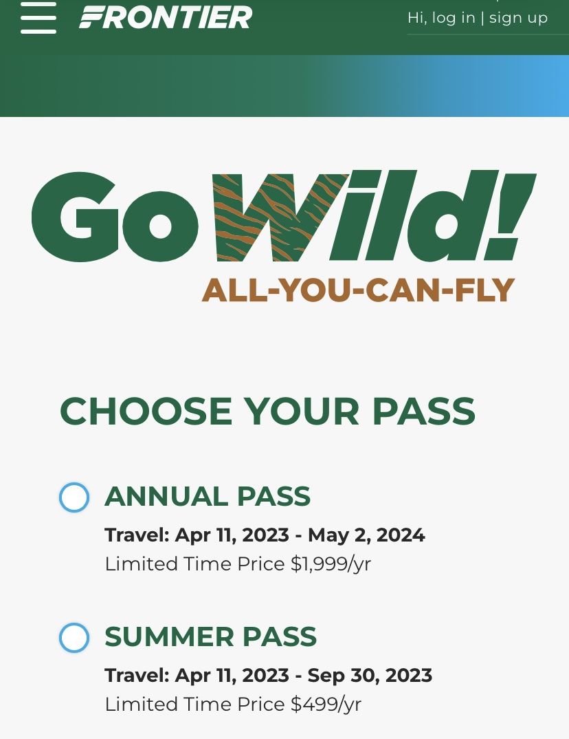 Tickets (Frontier Airlines)GO WILD! Pass Tickets