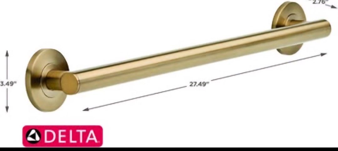 Brass Gold Shower Grab Bar