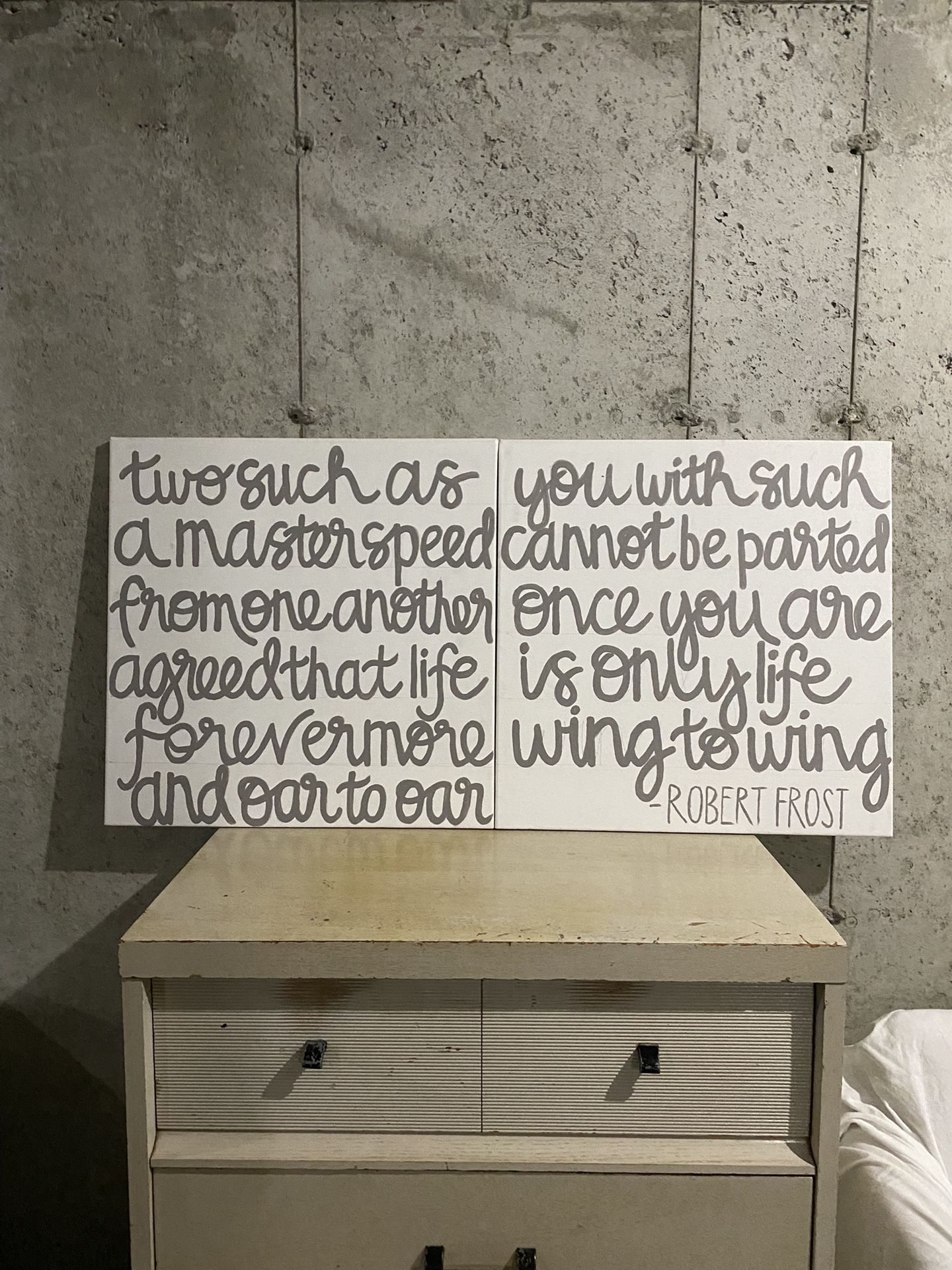 Robert Frost quote canvas artwork