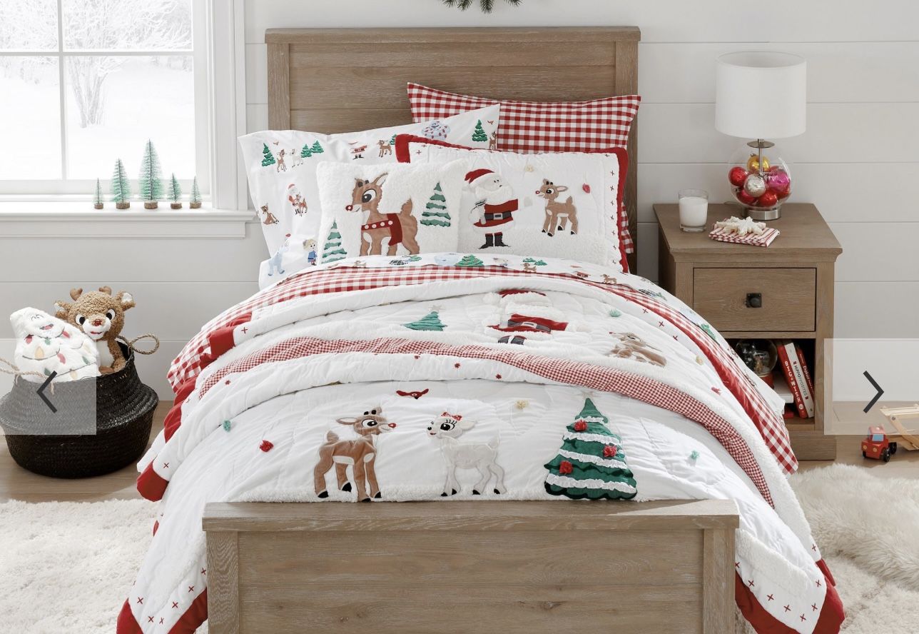 Pottery Barn Kids Christmas Bedding Set Twin Size