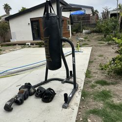 Punching Bag With Speed Bag And Stand