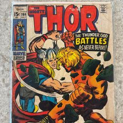 Thor #166 1969 Marvel Comics 2nd Appearance of HIM, Classic Battle! Stan Lee 