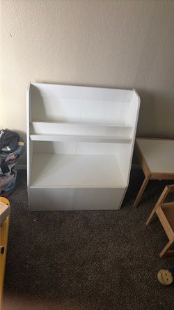 IKEA BERGIG Book display with storage, white