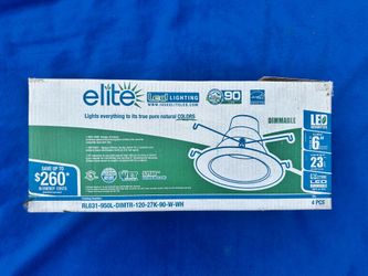 6 inch LED retrofit recessed, lighting kit box of six